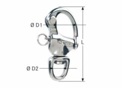 Mousqueton Wichard Inox à Oeil Sur émerillon