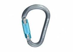 KONG Mousqueton Aluminium HMS AUTO BLOCK / Gris/blanc/bleu